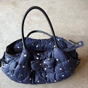 KATE SPADE navy blue bow dot diaper bag